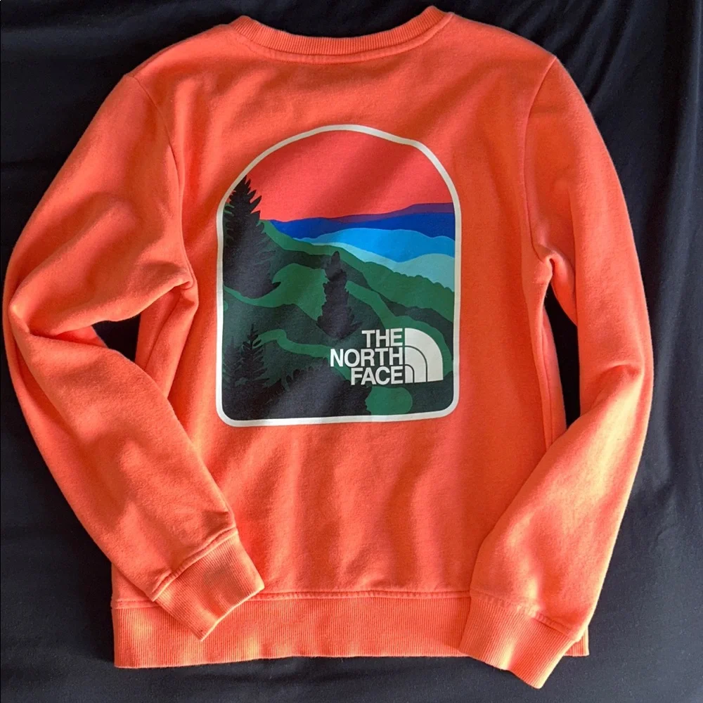 The North Face Orange/Salmon Crew Sweatshirt